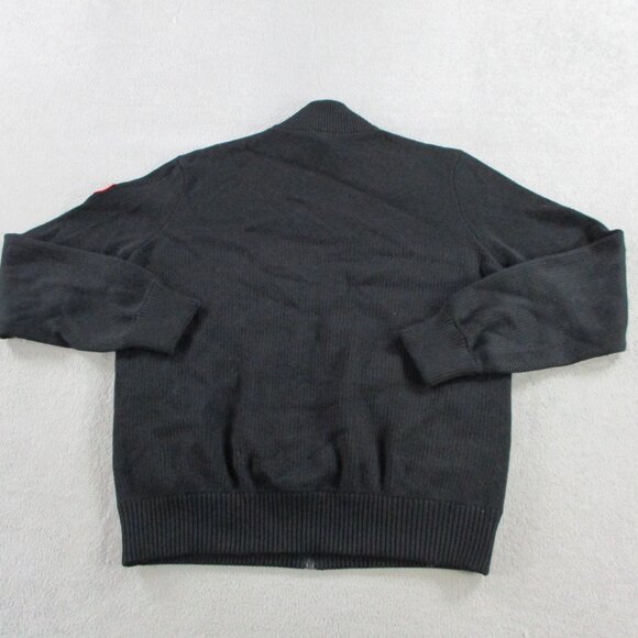 Canada Goose Jacket Mens Large Black Hybridge Knit Merino Wool Goose Down Coat - Picture 3 of 13